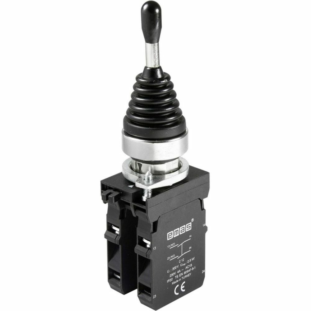 EMAS CM101DJ21 C SOMUNLU METAL JOYSTİK 2 POZ DÖNÜŞLÜ