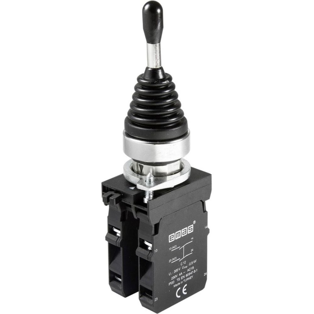 EMAS CM101DJ21 C SOMUNLU METAL JOYSTİK 2 POZ DÖNÜŞLÜ