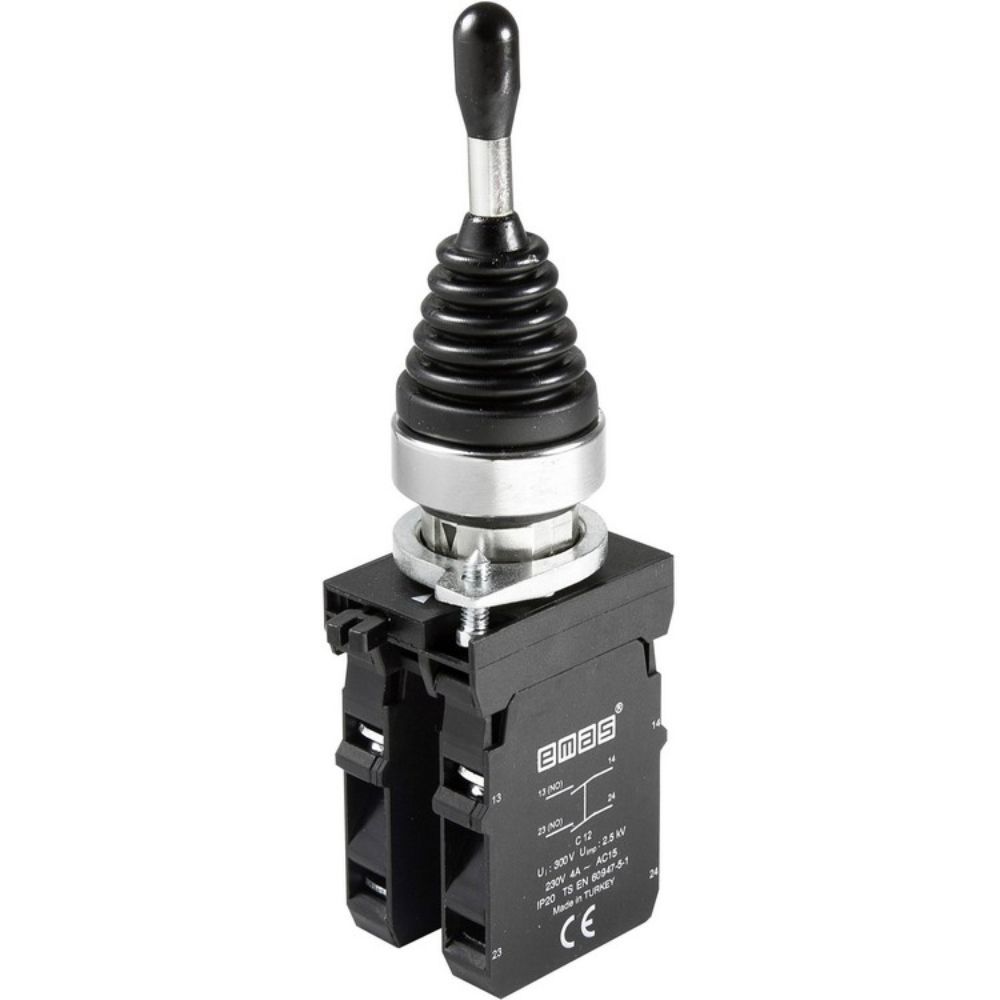 EMAS CM101DJ21 C SOMUNLU METAL JOYSTİK 2 POZ DÖNÜŞLÜ