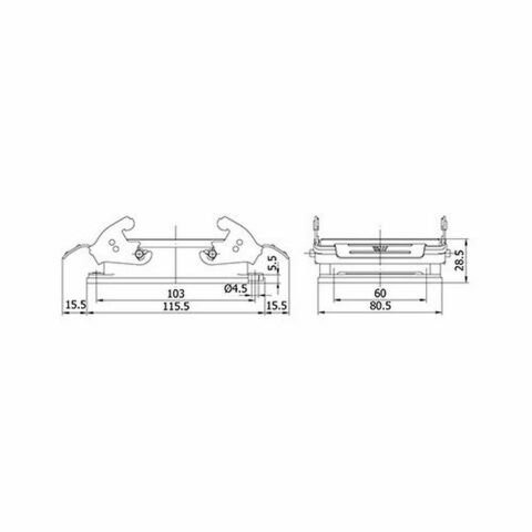 METE ENERJİ 32X16A. ÇOKLU MAKİNE PRİZİ  METAL MANDALLI 403050S