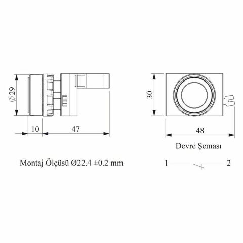 EMAS CM200DK C SOMUNLU METAL STOP KIRMIZI
