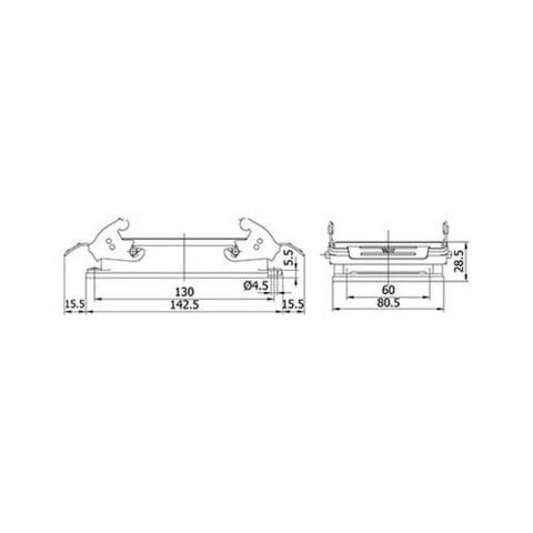 METE ENERJİ 48X16A. ÇOKLU MAKİNE PRİZ METAL MANDALLI 403060S