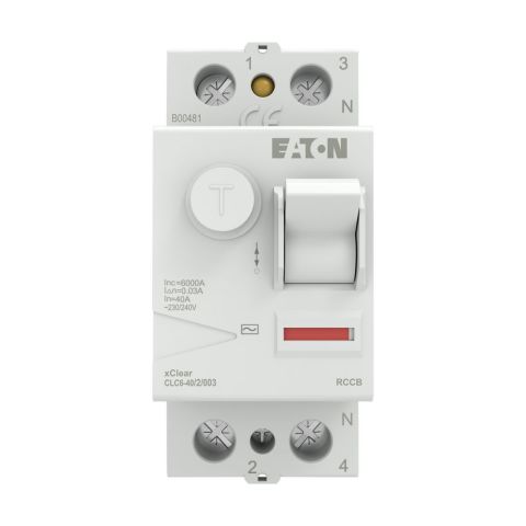 EATON CLC6-40/2/003 Artık Akım Devre Kesiciler (AC tipi) 2x40A, 6kA, 30mA-EATON