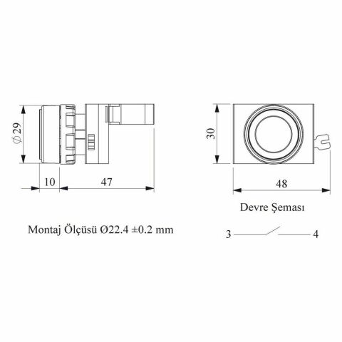 EMAS C PLASTİK START YEŞİL BUTON