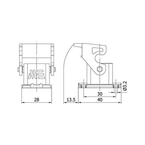 METE ENERJİ 4X10A. ÇOKLU TERMOPLASTİK MAKİNE PRİZİ 403070