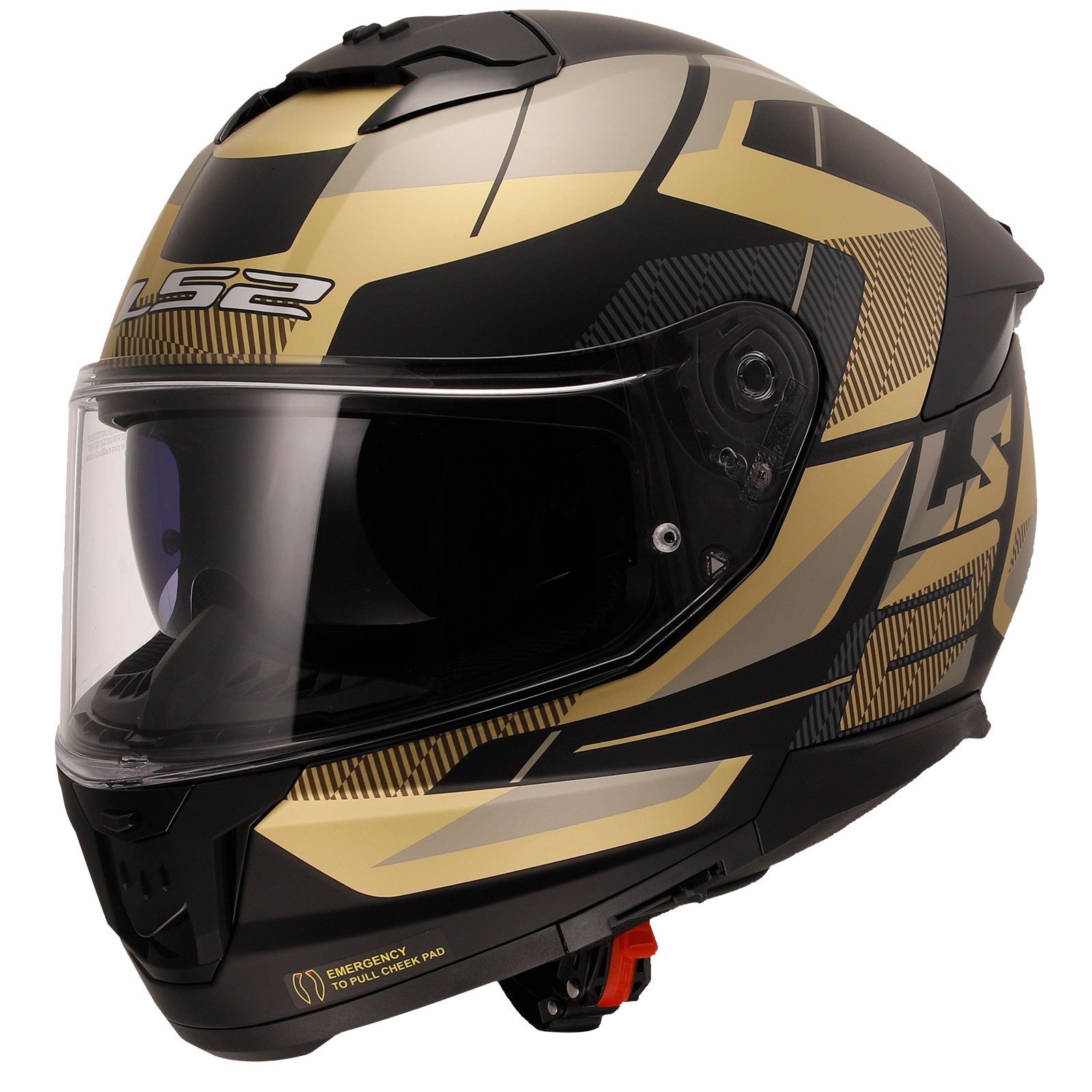 LS2 STREAM 2 ROAD MAT SİYAH-GOLD-GRİ KAPALI KASK