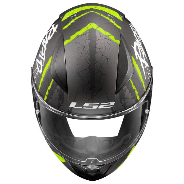 LS2 RAPID 2 RAVEN MAT SİYAH-GRİ-NEON SARI KAPALI KASK