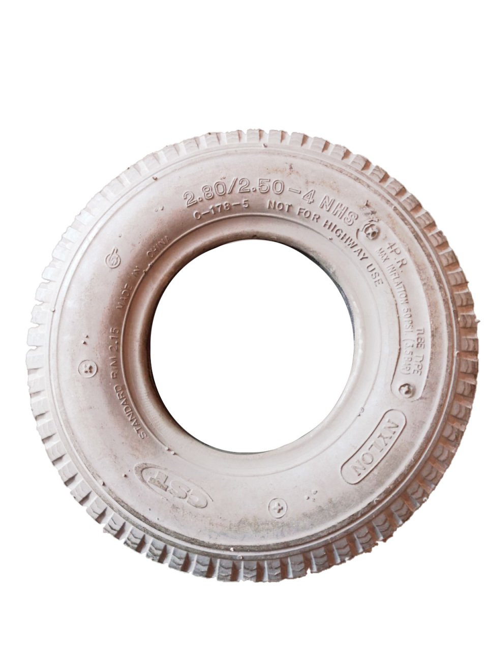 2.80/2.50-4 CST DIŞ LASTİK AKÜLÜ ve ENGELLİ - GRİ
