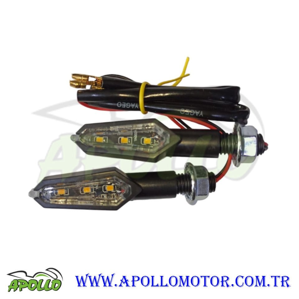 LED SİNYAL S MODEL (SARI) MİNİ ÇİFT TARAF LEDLİ