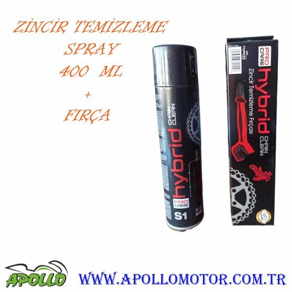 HYBRİD ZİNCİR TEMİZLEME SPRAY 400 ML S1 + FIRÇA