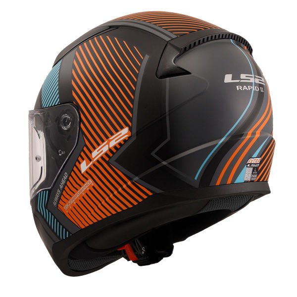 LS2 RAPID 2 EXTRA MAT GRİ-NEON TURUNCU KAPALI KASK