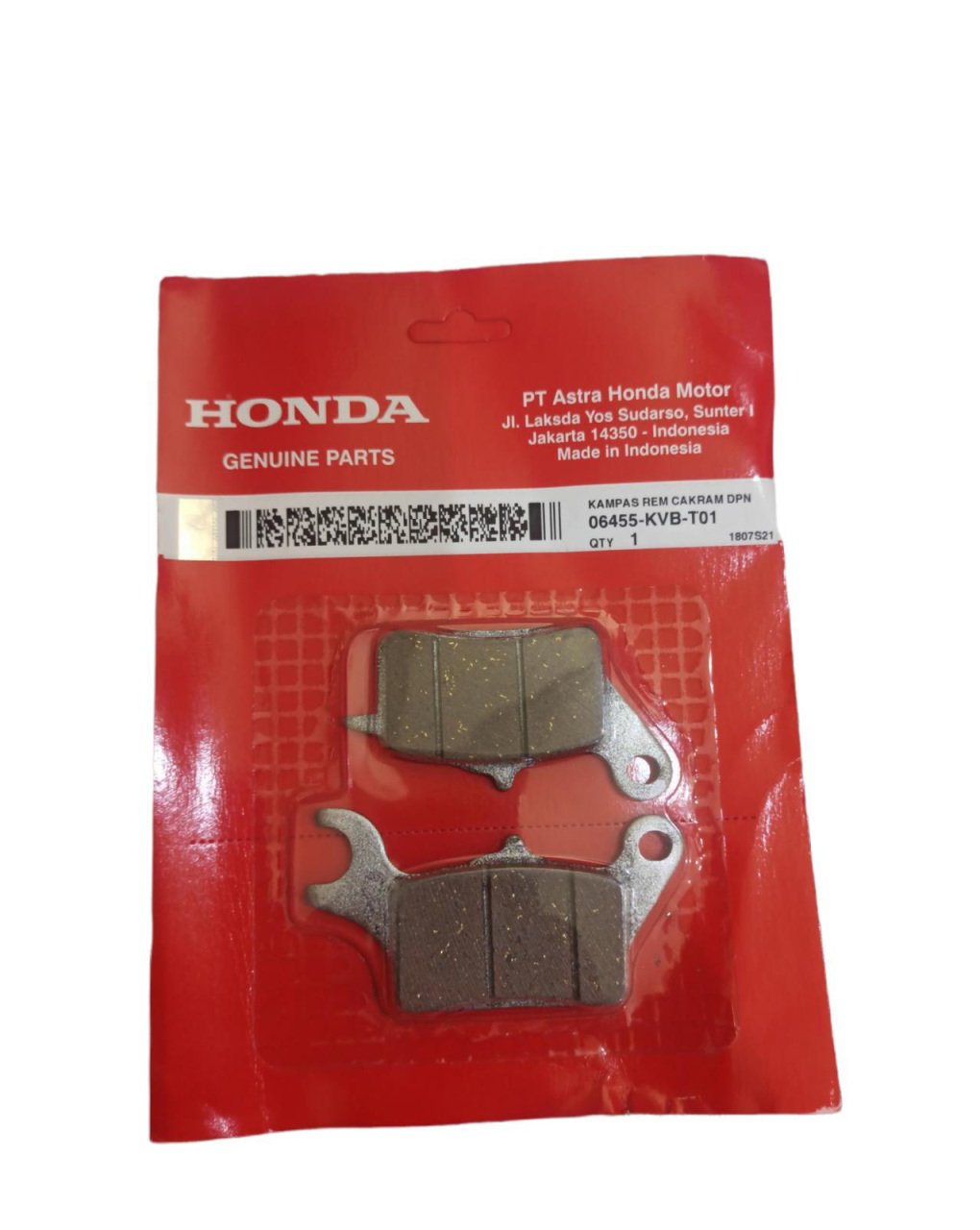 Honda Dio 110 Orijinal Ön Fren Balatası 06455-KVB-T01