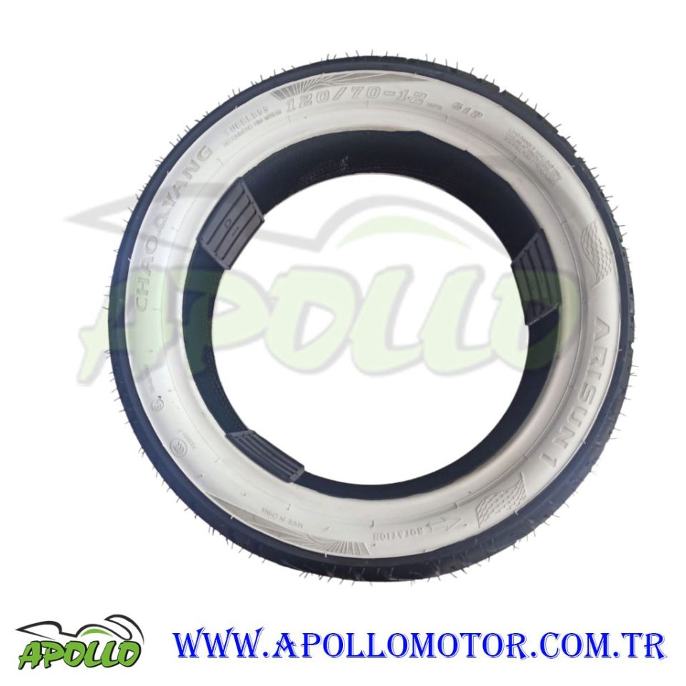 120/70*12 DIŞ LASTİK CHAOYANG H-571 B TUBELESS (BEYAZ KENARLI)