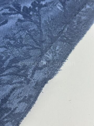 İndigo Hayat Ağacı Desen Şönil Pike Kumaş