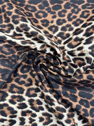 Leopar Desen Nevresimlik Poplin Kumaş