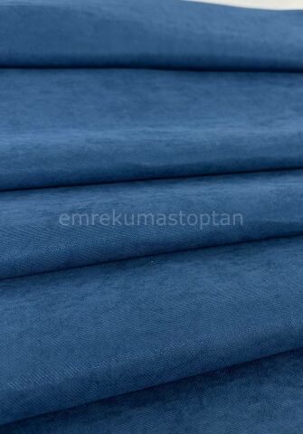 INDIGO VELVET TEXTURED DRAPERY FABRIC (WIDE WIDTH)