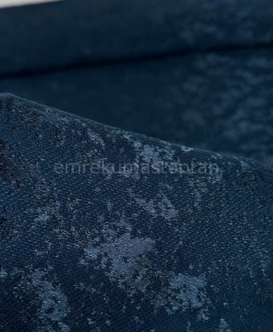 DARK BLUE CLOUD PATTERN DRAPERY FABRIC (WIDE WIDTH)