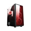Gaming 300w Psu 4xSingle Color Red Fan 2x2.0 Usb Mid Tower Oyuncu Bilgisayar Kasası BD9917498