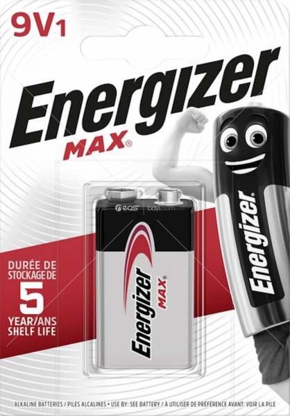 Energizer Max Alkaline Battery 9V | 6LR61 | 1-Blister