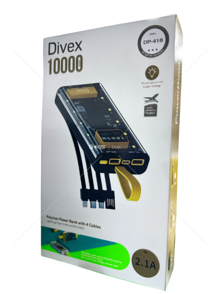 DİVEX DP-418 10.000mAh PD20W 22,5W Micro, Lightning ve Type-c Kablolu saniye gösteren dijital GÜNEŞ ENERJİLİ P