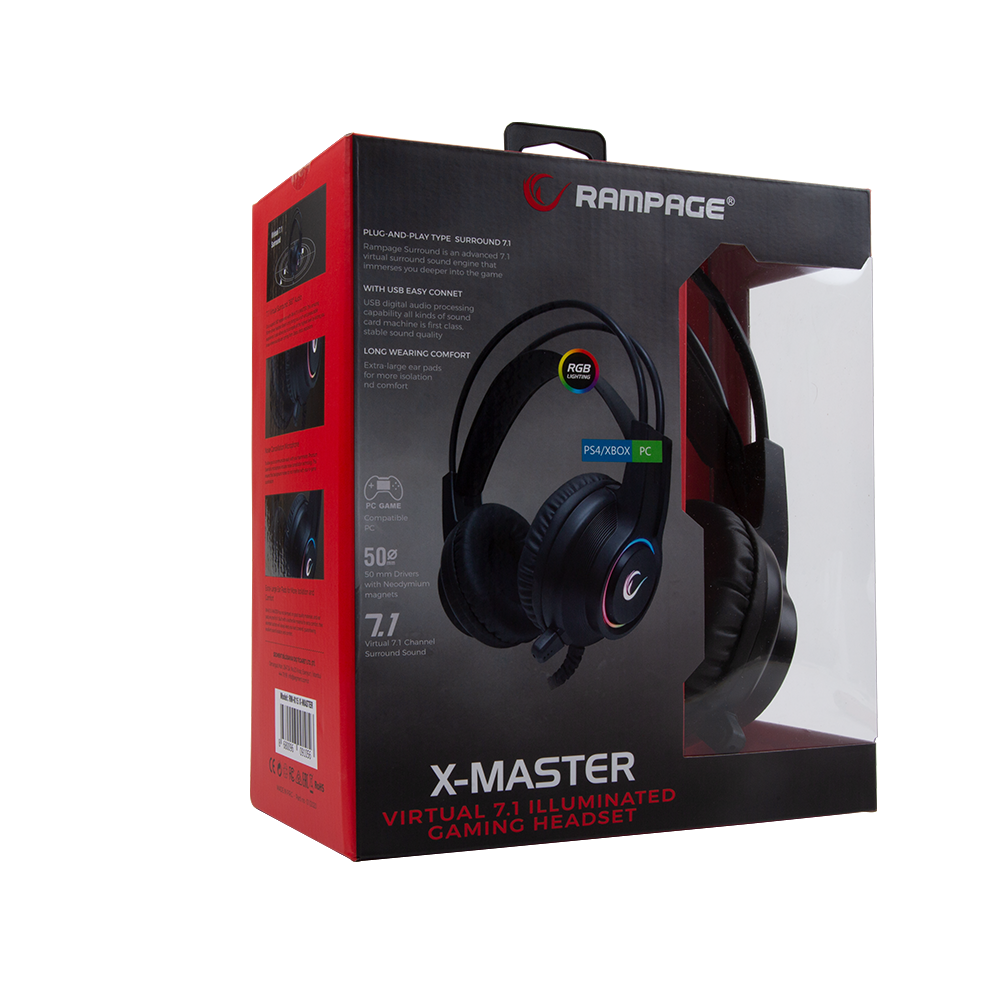 Rampage RM-K15 X-Master 7.1 RGB Oyuncu Kulaklık