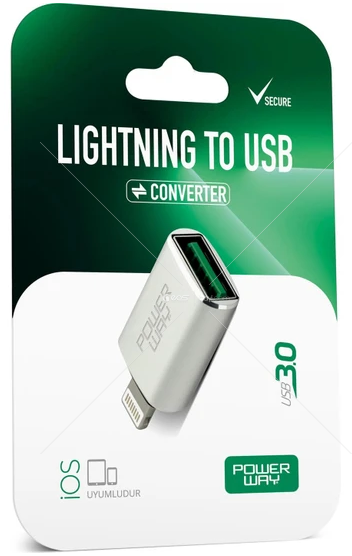 POWERWAY LİGHTNİNG TO USB CONVERTER ÇEVİRİCİ USB 3.0