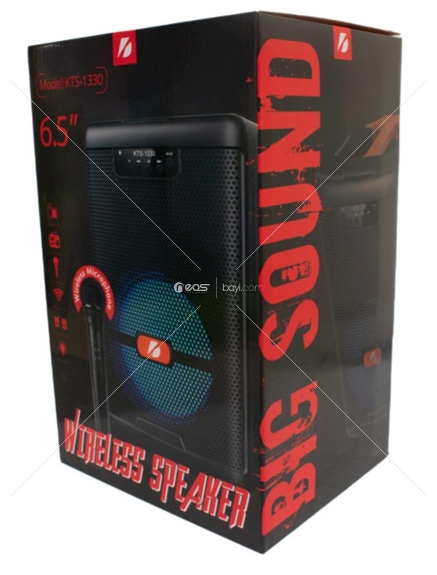 KTS-1330-BT MİKROFONLU LEDLİ BLUETOOTH SPEAKER USB-TF-FM
