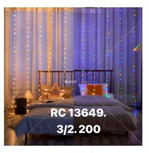 RC13649 3/2.200 LED Noel Işık Asılı Çelenk Işık Perdesi Işık Navidad 2024 Noel Dekorasyon