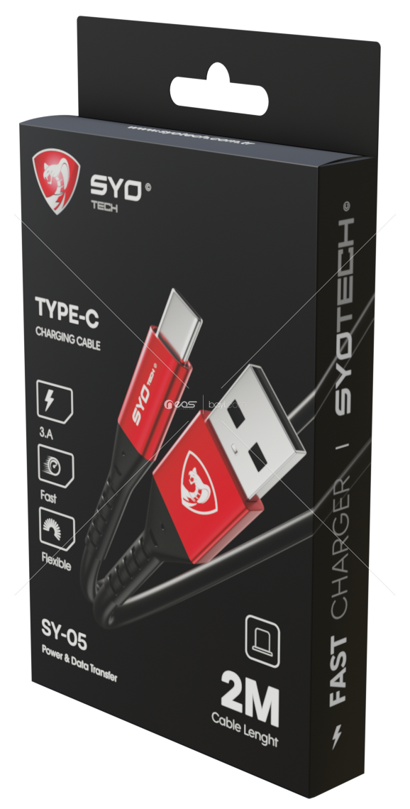 Syotech 3A TYPE-C Cable 2.0MT SY-05 Black