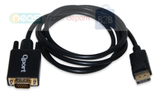 Qport Q-Dpv Dısplay Port(M) To Vga(M) 1.8 Mt Kablo Çevirici Dönüştürücü Q-Dpv