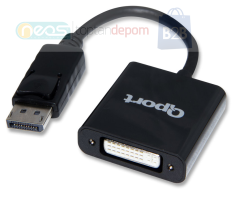 Qport Q-Dpd DVI(M) To Displayport(M) 24+5 Dönüştürücü