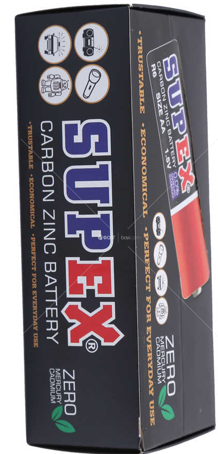 Supex R03/AAA Çinko Karbon İnce Kalem Pil 60 lı Kutu