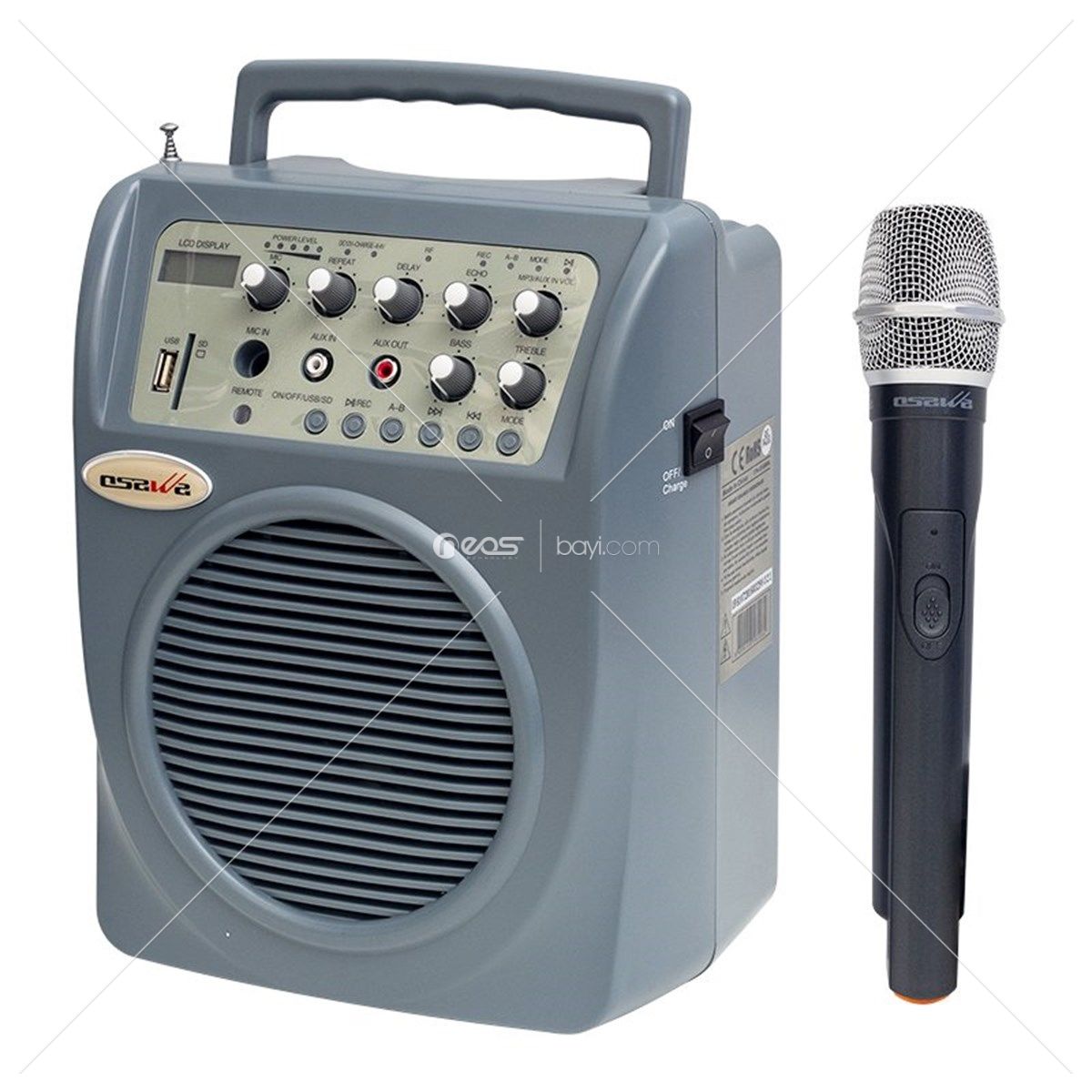 OSAWA 60W El Mikrofonlu Usb-Sd Portatif Amfi OSW-8107E