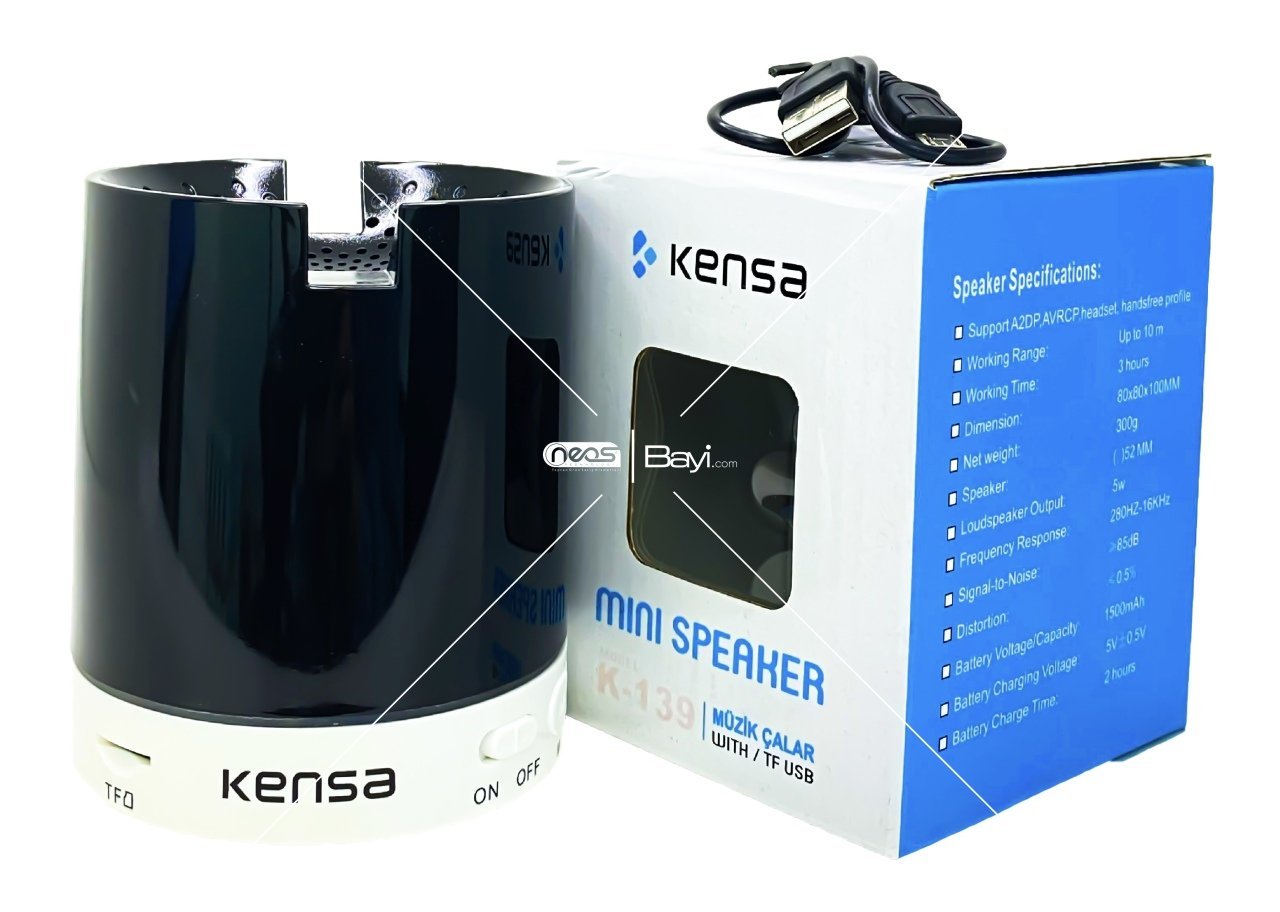 Kensa KM-139 Black Wireless Speaker