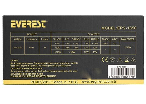 Everest EPS-1650 1650W Power Supply