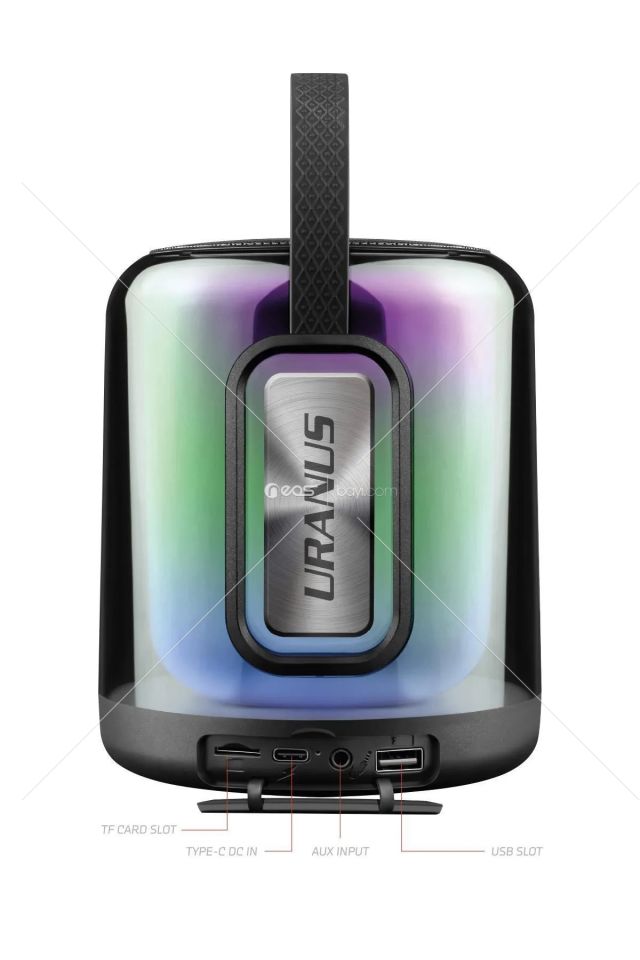 Powerway Ekstra Bass Radyolu Usb Aux Müzikli Gece Lambası Taşınabilir Uranus Bluetooth Hoparlör