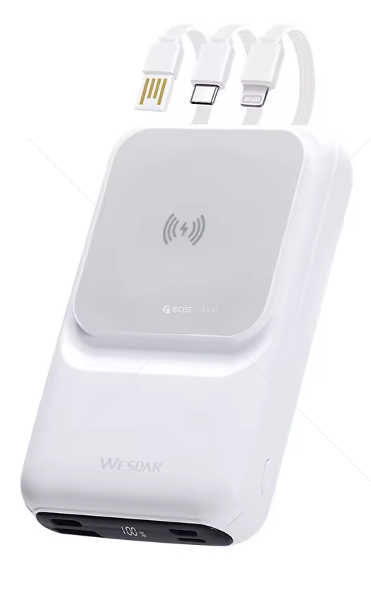 Kensa KP-88 Powerbank Magsafe Wireless Charging Safe HIZLI Beyaz