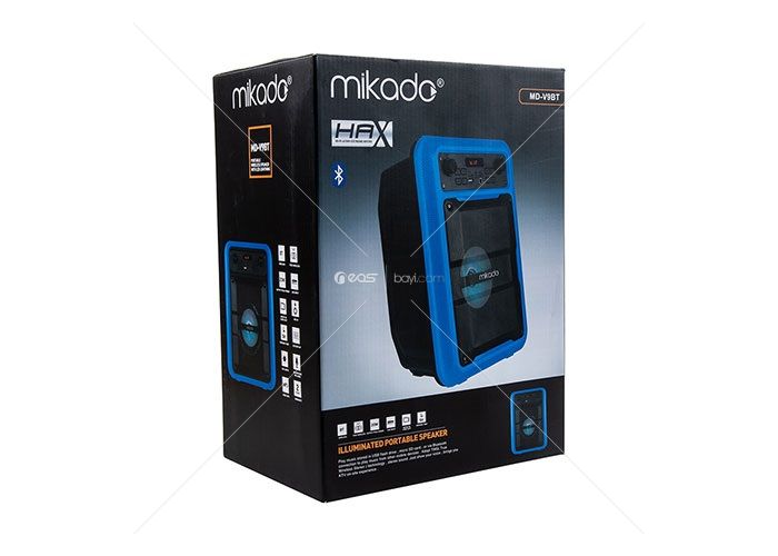 Mikado MD-V9BT 9W 1200mAh Mavi BT+USB+AUX+TF+TWS+EQ+ECHO Taşınabilir Speaker