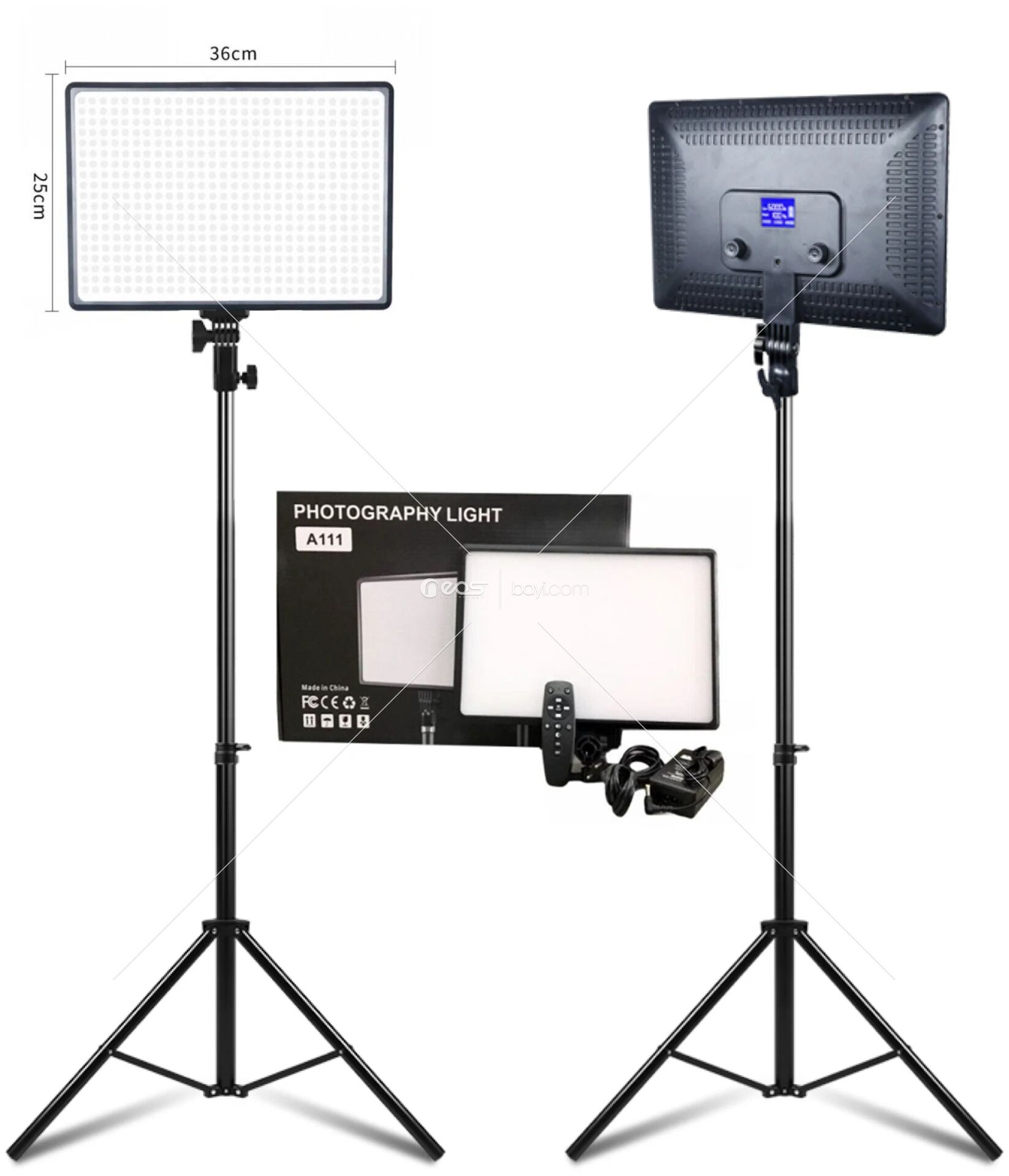 A111 14inch 36CM Portable  Flat-panel Fill Light 3000K-6000K Video LED Light for Phone Camera Shooting Studio