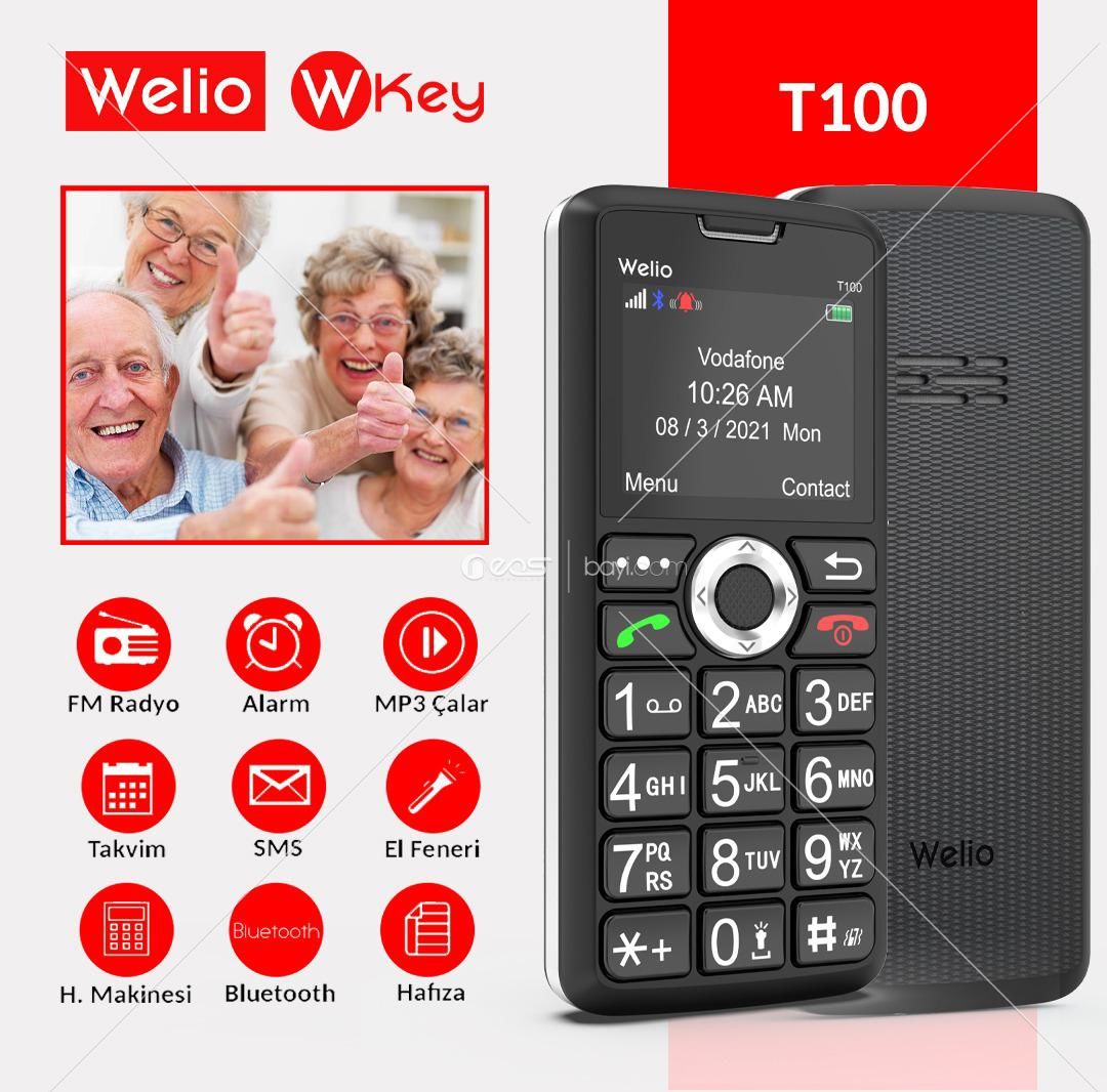 Welio T100 Tuşlu Resmi Kayıtlı Telefon