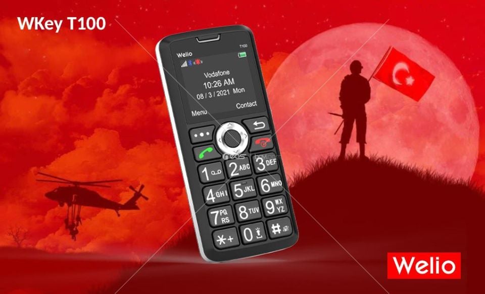 Welio T100 Tuşlu Resmi Kayıtlı Telefon