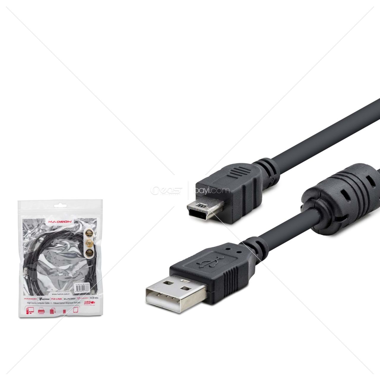 HADRON HDX7538(4065B) KABLO V3/5PIN TO USB 1.5MT