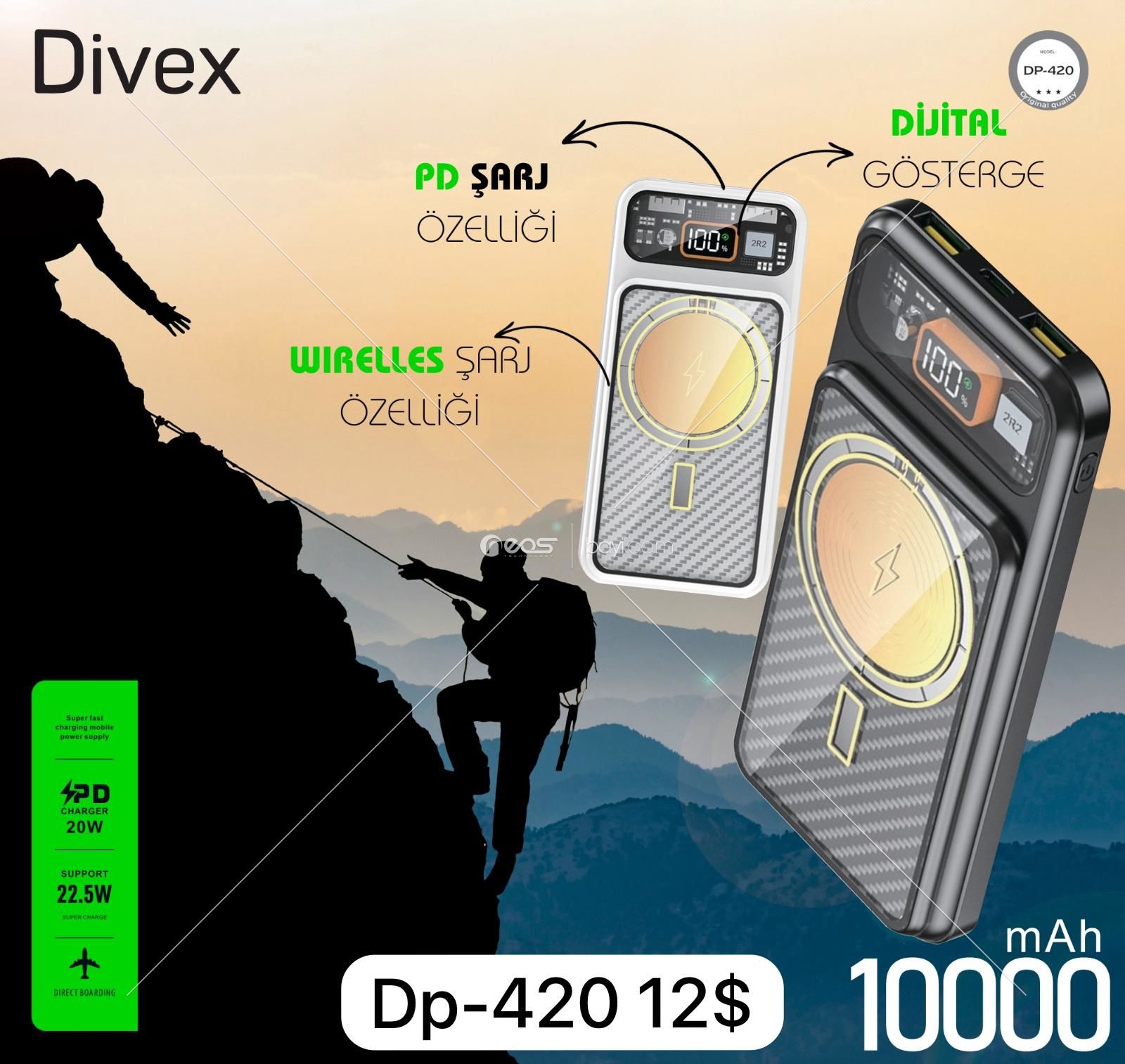 DİVEX DP-420 10.000mAH Powerbank MAGSAFE