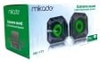 Mikado MD-177 2.0 5W * 2 Yeşil Siyah Super Bass USB Speaker