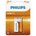 Philips 6F22L1B/05 9V Battery Long Life Zinc Chloride Pil 24 Paket/Tekli