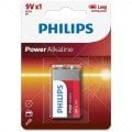Philips 6LR61P1B/05 Alkaline Battery 9V Pil 24 Paket Tek'li