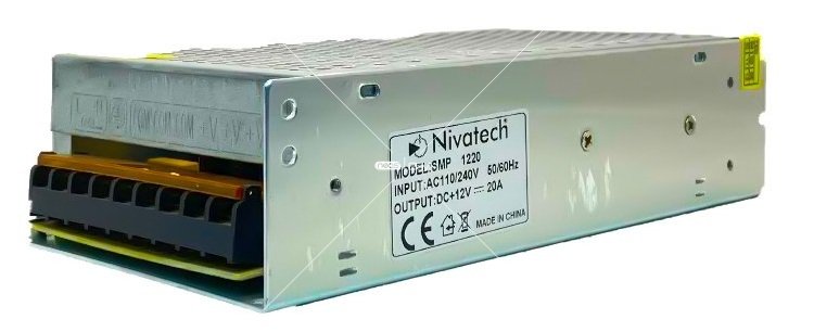 Nivatech SMP-DC+12V 20A Metal SPNC Adaptör