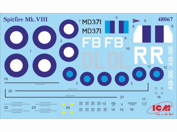 1/48 Spitfire Mk.VIII WWII British Fighter