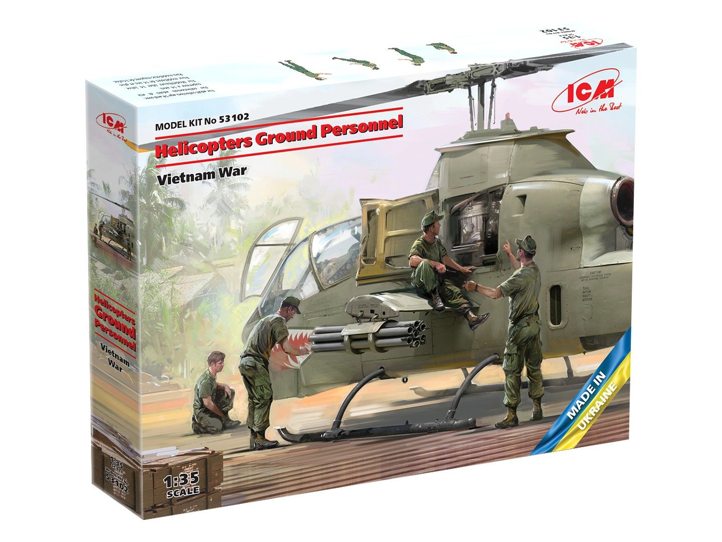 1/35  Helicopters Ground Personnel Vietnam War