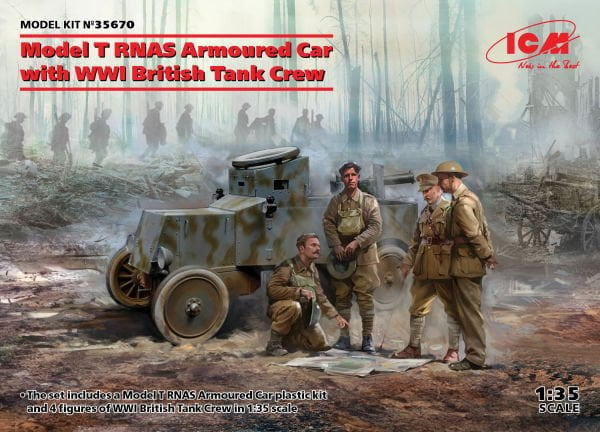 1/35 Model T RNAS with WWI British Tank Crew Armoured Car